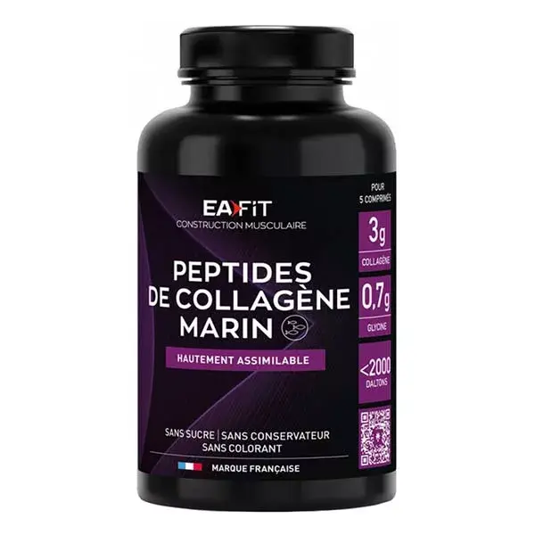 Peptídeos de colágeno marinho Eafit para o bem-estar muscular e articular, 120 comprimidos