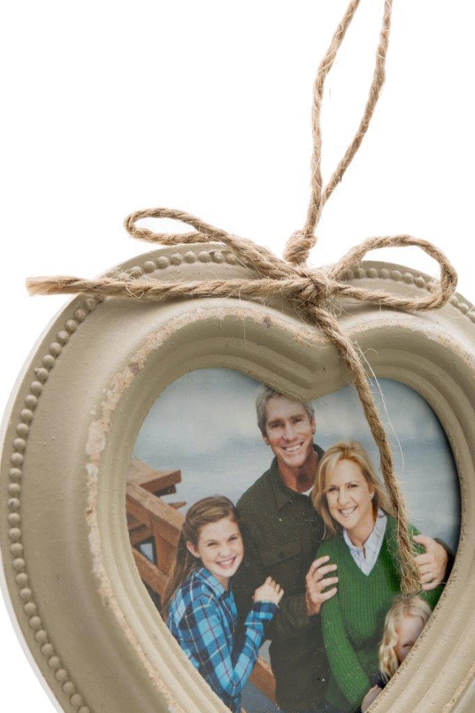Herzbilderrahmen ELIN - braun - 15 cm