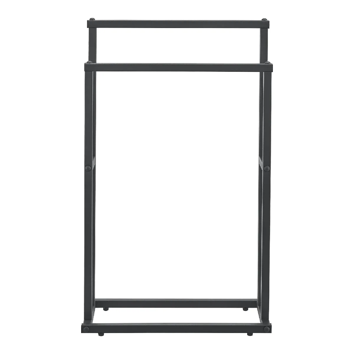 Helloshop26 Porte-serviettes 2 barres acier noir