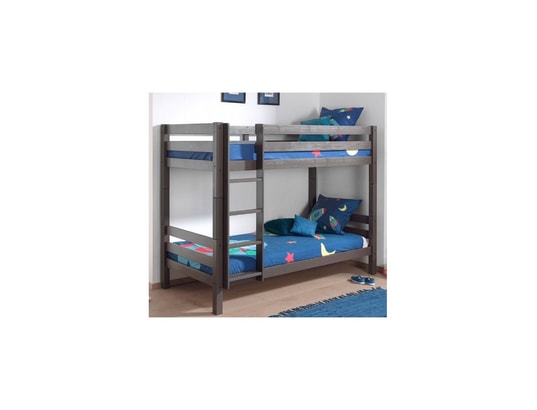 VIPACK - Lit évolutif Pino Lit Superpose H160cm Taupe