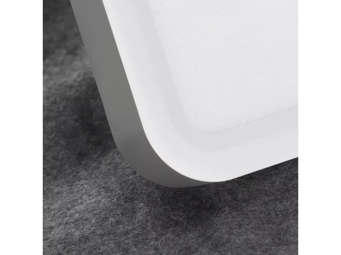NETTLIFE Plafonnier LED plat 23CM 3000 18W carré chambre blanc LED intégré en permanence