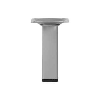 Duraline meubelpoot vierkant zilvergrijs 25x25 mm 10 cm