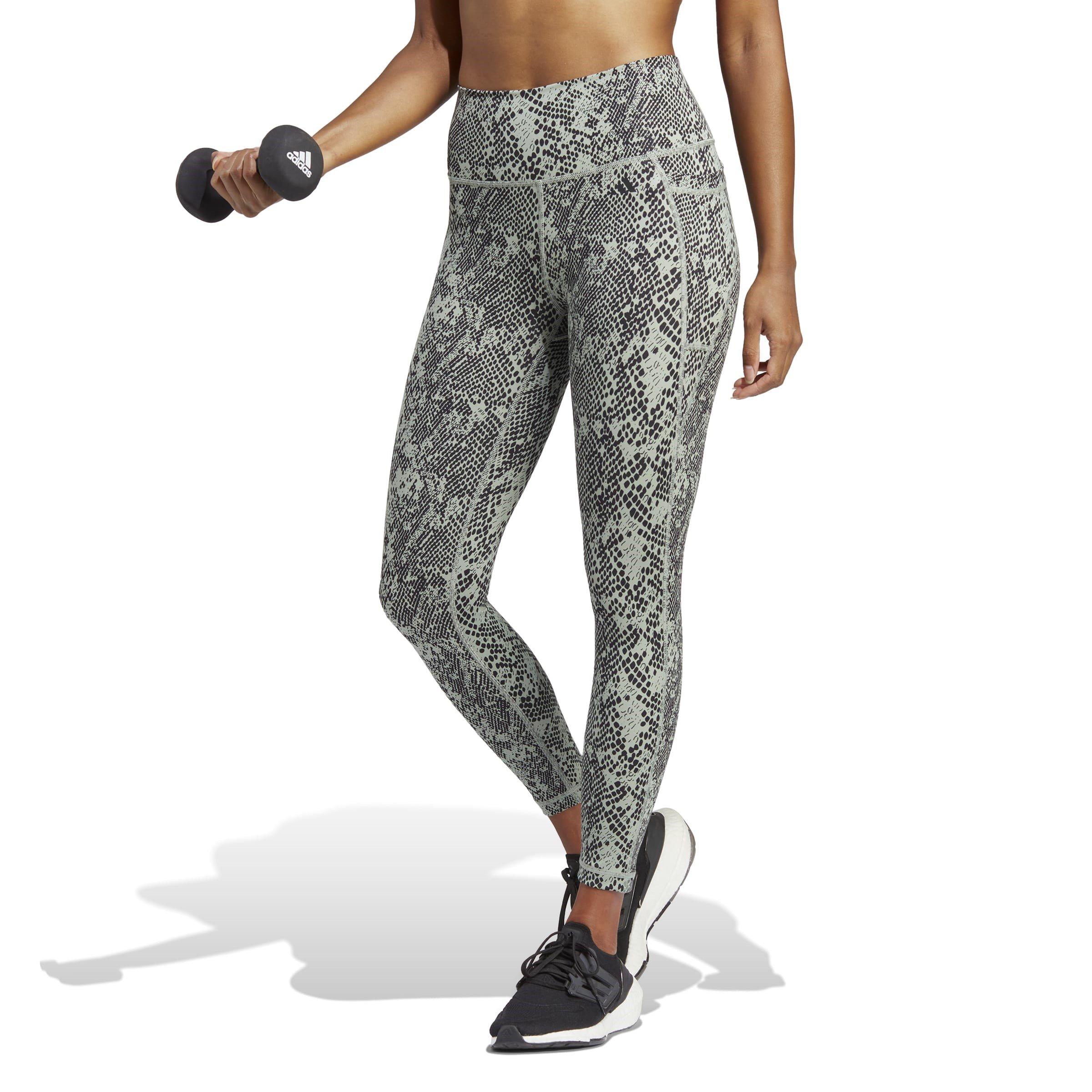 adidas Optime Animal Print 7 8 Gym Legging Womens