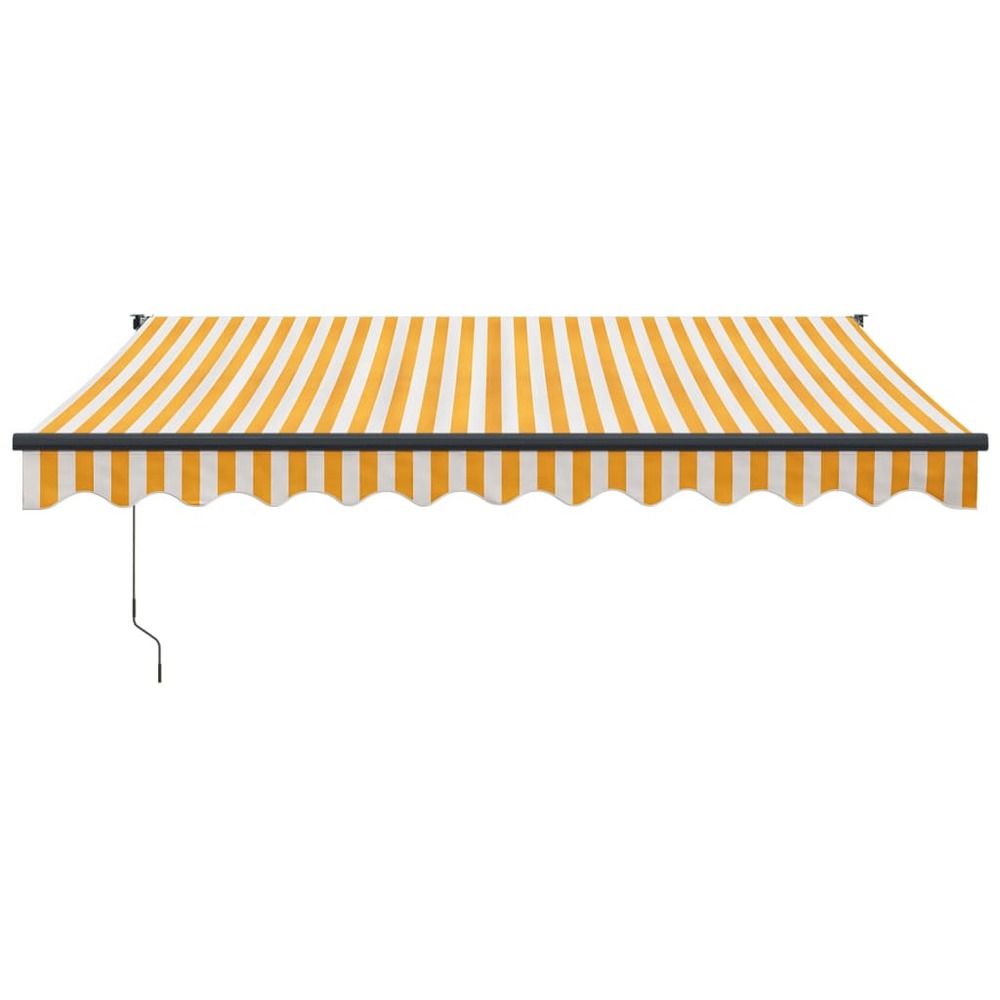 Auvent rétractable automatique jaune et blanc 3x2,5 m