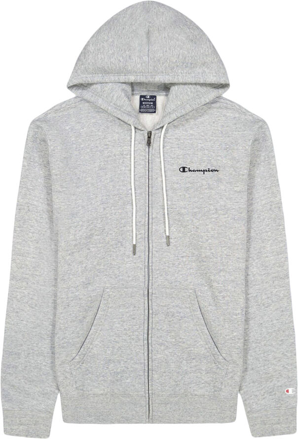 Champion Full-Zip Script Logo Fleece hættetrøje Grå