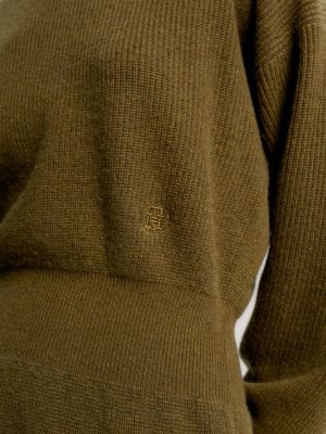 Vestido suéter de lã cashmere com monograma TH