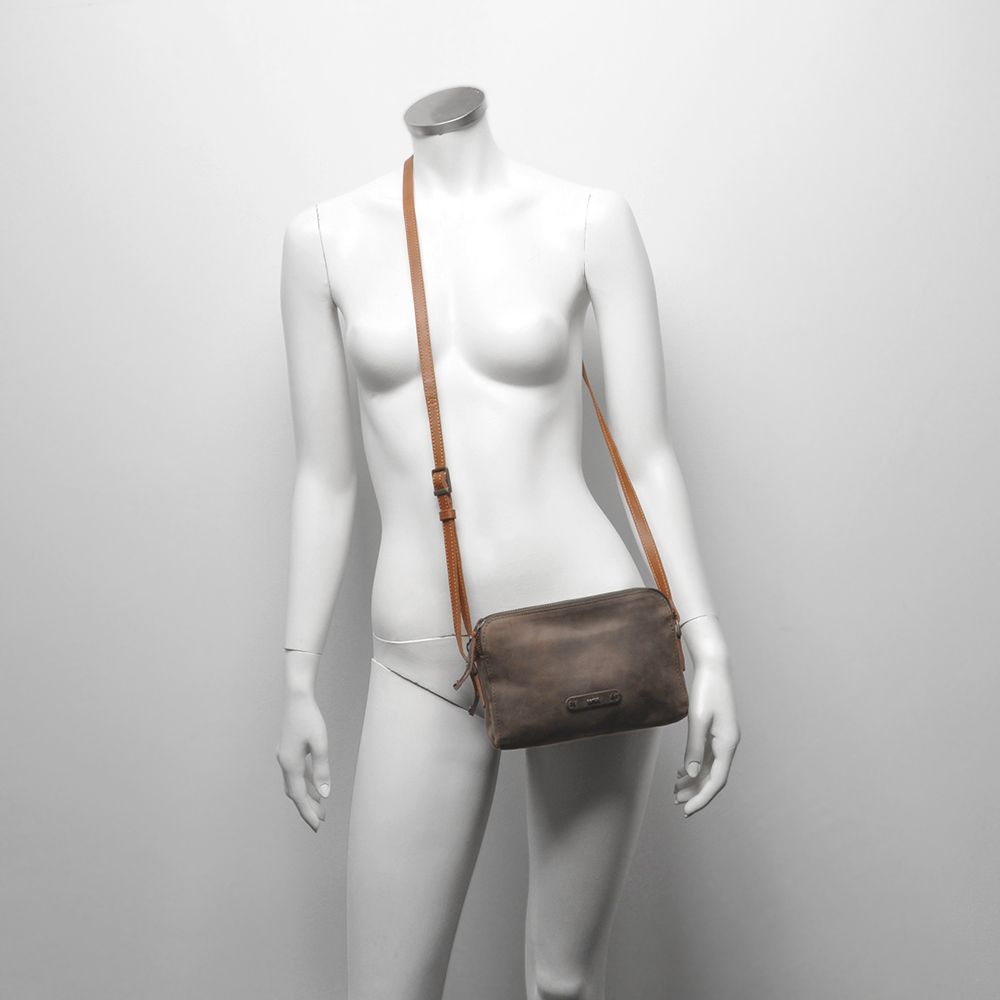 Berba Barbarossa Crossbody Tas Grijsbruin