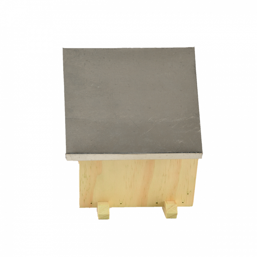 Maison à abeilles carrée, hauteur 18 cm en bois