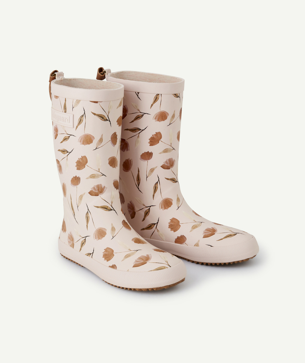 BISGAARDBOTTES EN CAOUTCHOUC FILLE ROSE À MOTIF FLEURS