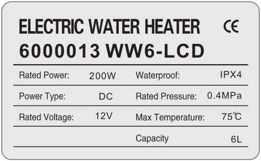 SWISS OUTDOOR S.O. Camper Warmwasserboiler 10 Liter 12V 200W mit LCD Display Bedienelement Wohnwagen Wohnmobil Boiler Wasserversorgung Wasserboiler Warmwasser