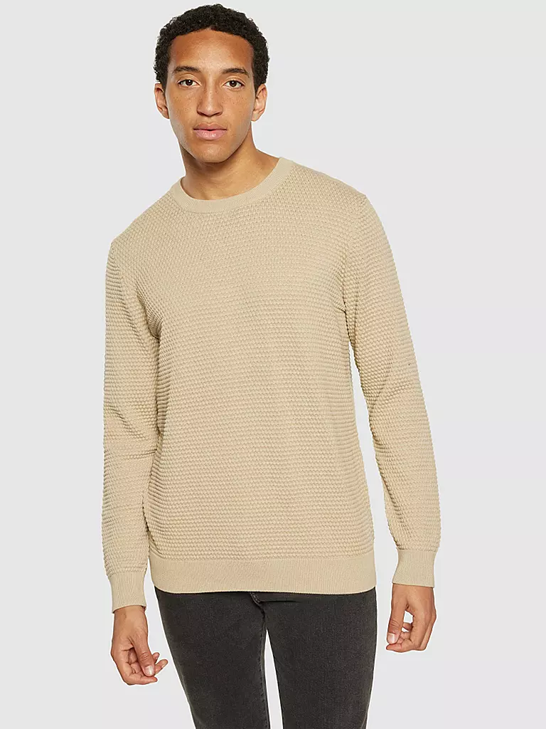 KNOWLEDGE COTTON APPAREL Pullover VAGN beige