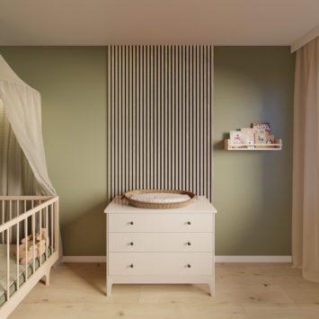 Kleurstaal lattenwand Decowall Acoustic eiken 18x30cm
