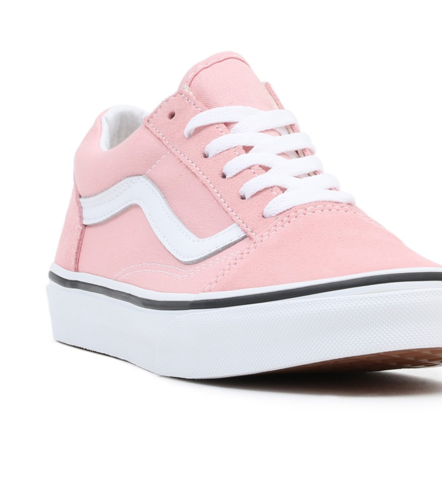 Tênis Vans Old Skool de couro rosa