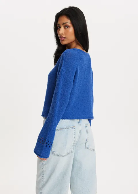Trui met detail blauw (BLW.K)