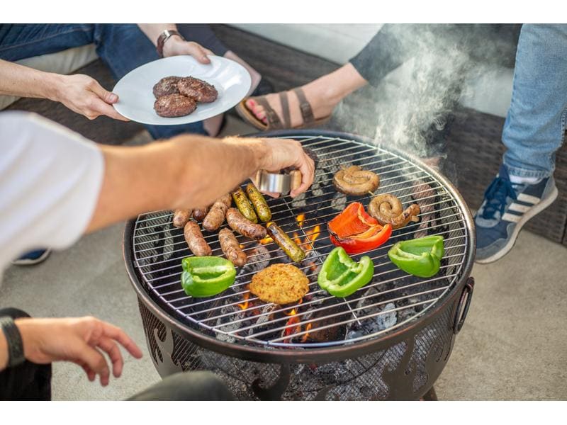 La Hacienda Feuerschale Wildfire, Ø 61 cm Robuste Feuerstelle mit attraktiven Flammendesign und Bronzefärbung