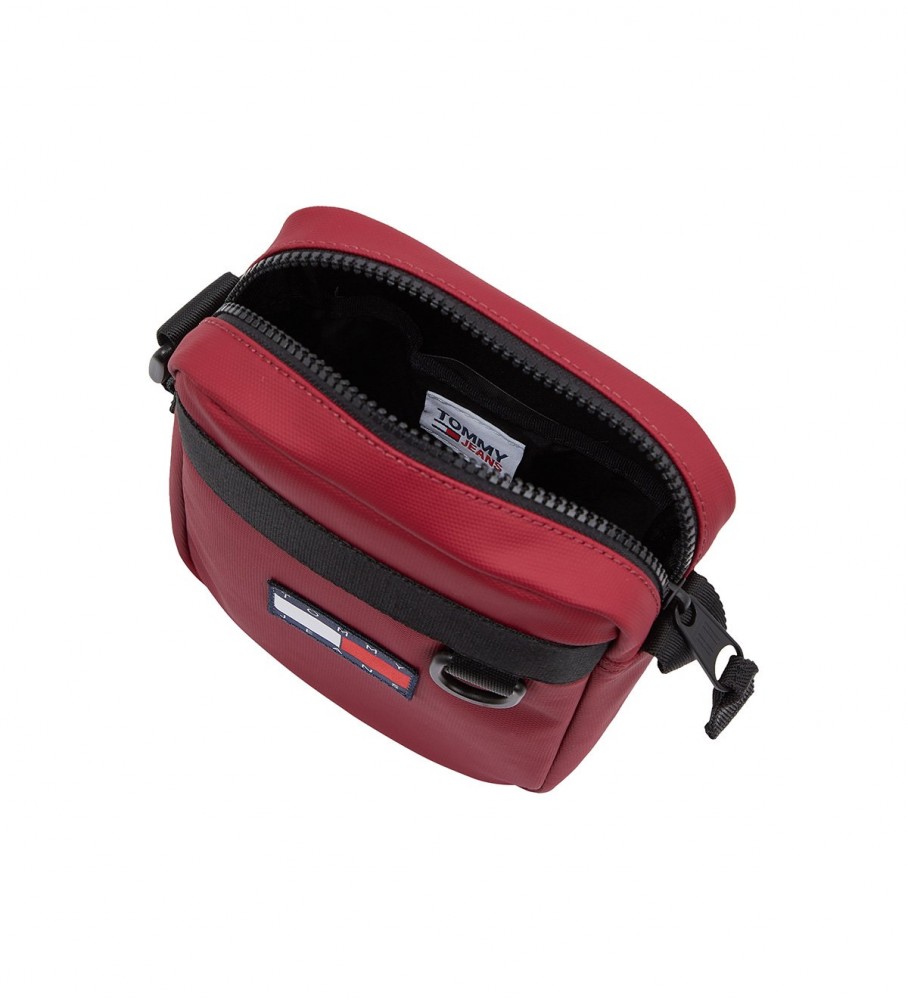 Bolsa de ombro Tommy Jeans Elev Reporter, cor bordô