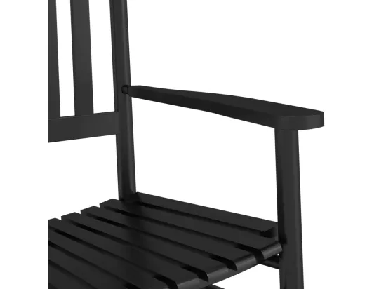 Chaises à bascule lot de 2 table pliable noir massif peuplier