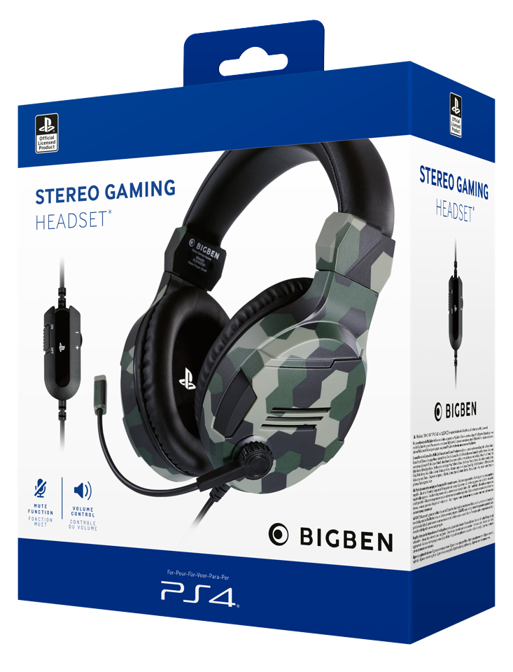 NaconPS4 Gaming Headset V3 - Green - Headset - Sony