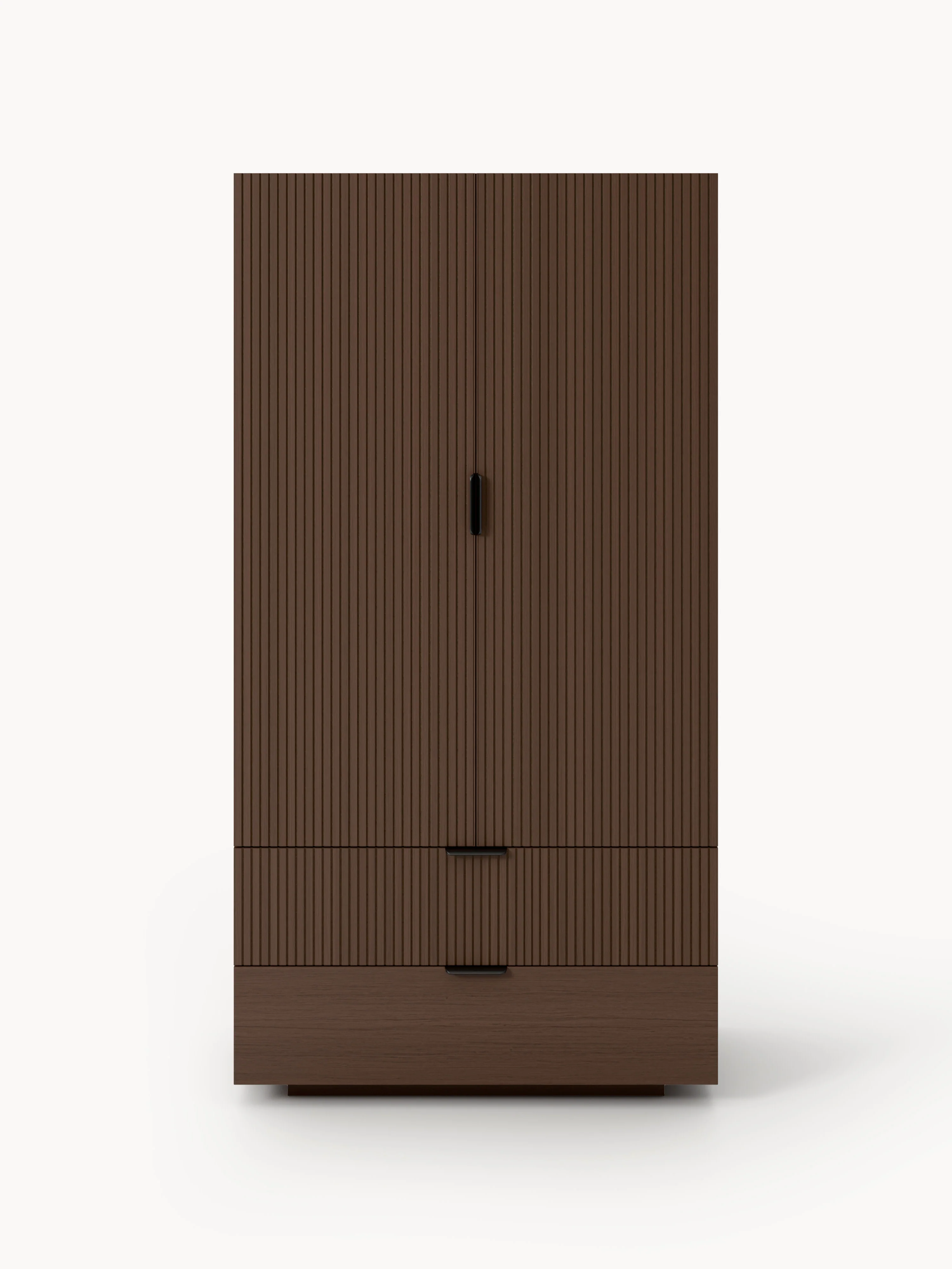 Houten compacte kledingkast Sato