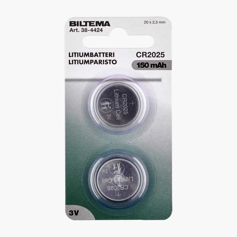 CR2025 Litiumbatteri, 2 stk.