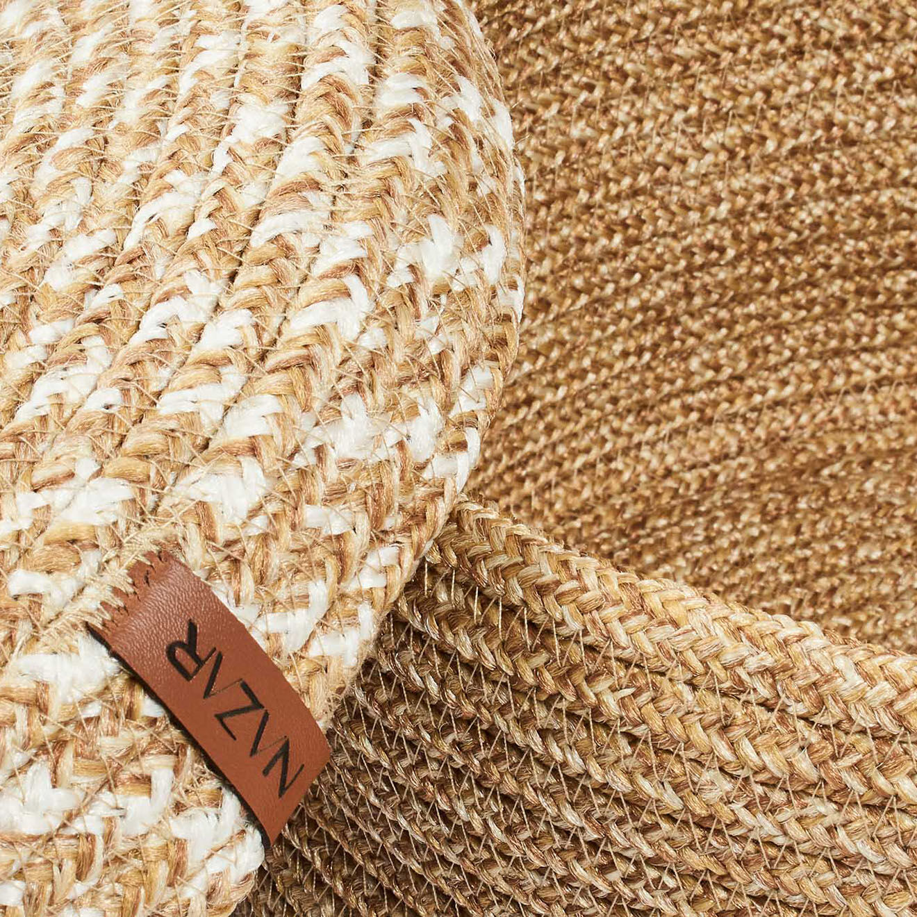 Nazar Rugs Panier CALI 4301 fait main beige - 25x15 cm