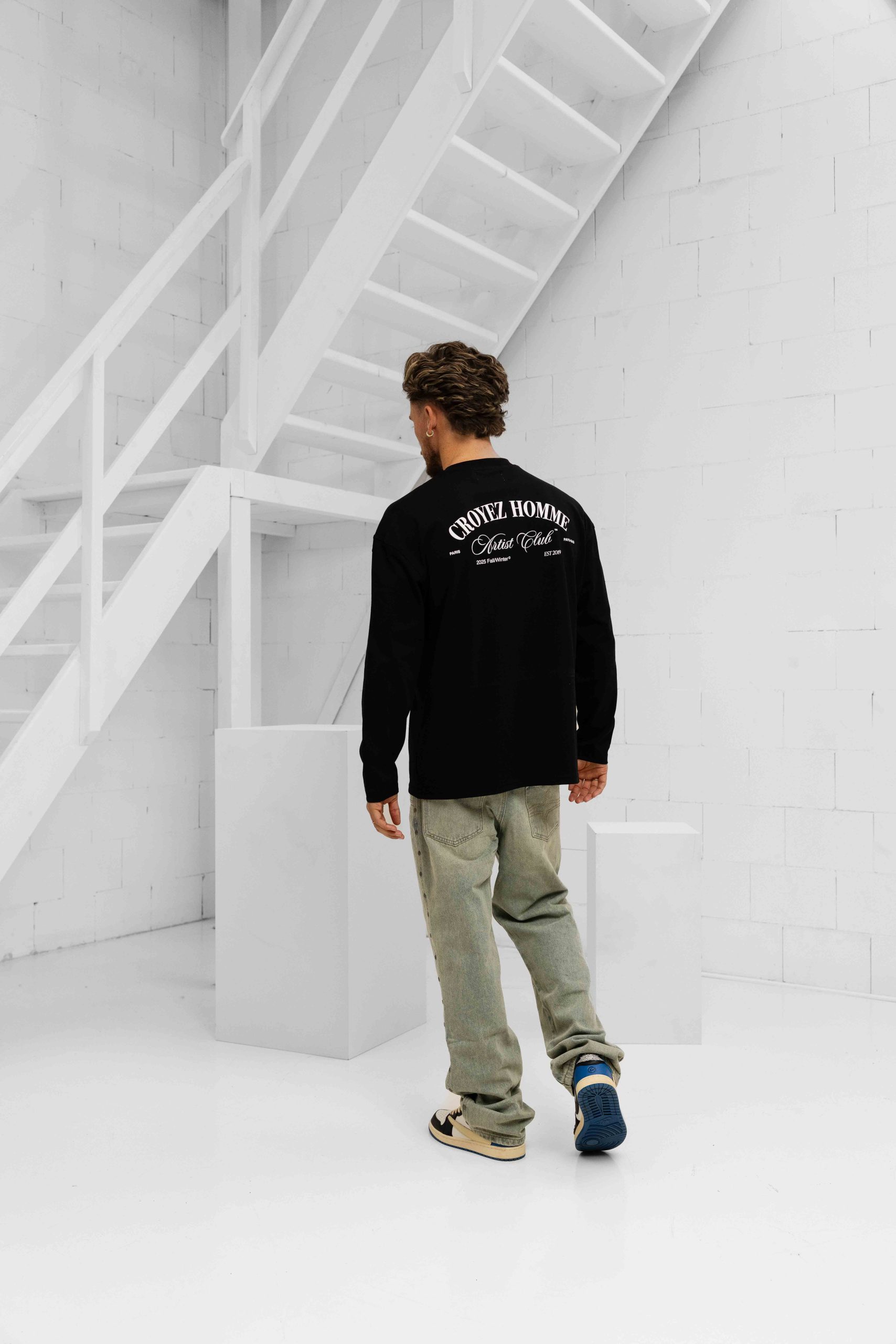 Croyez Artist Club Longsleeve T-Shirt Heren Zwart