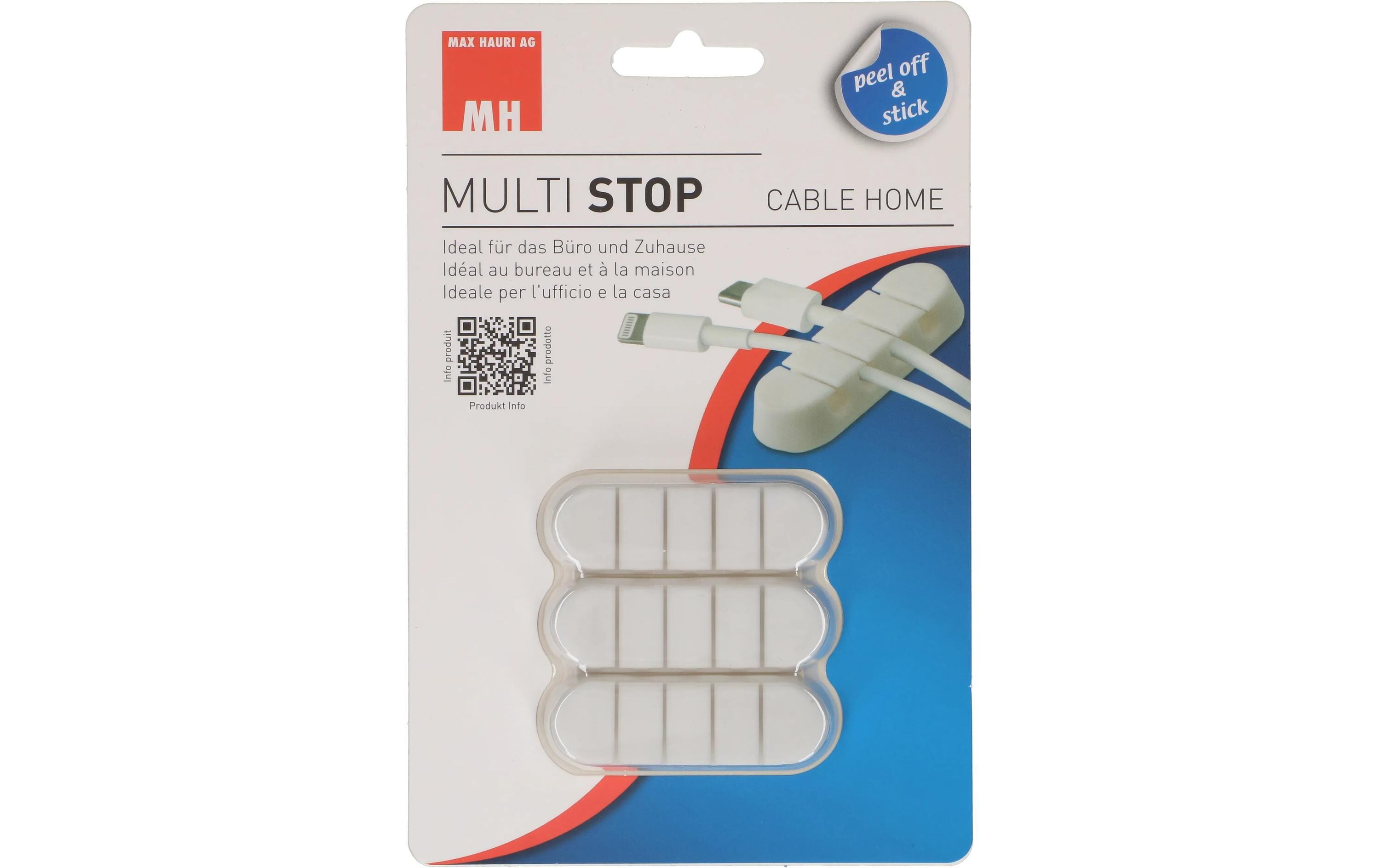 Multi Stop Set 3x WeissKabelhalter