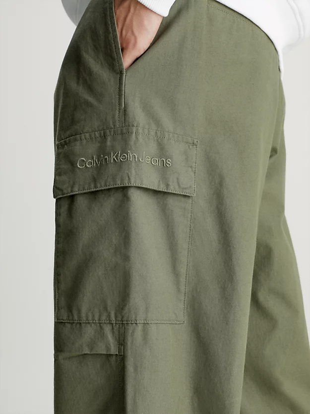 Calça cargo de algodão ripstop