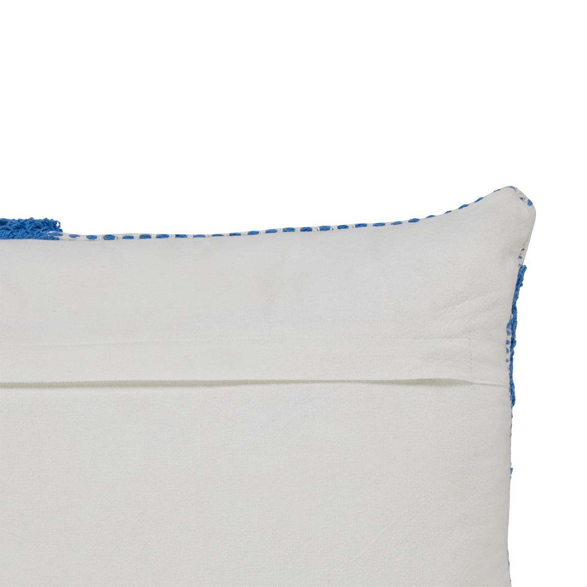 COUSSIN COTON TUFTE POPPY BLEU 38X58CM