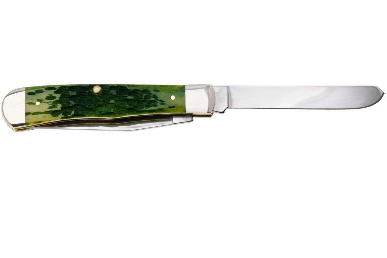 Case Trapper Green Apple Bone 27860, Peach Seed Jig, 6254 SS zakmes