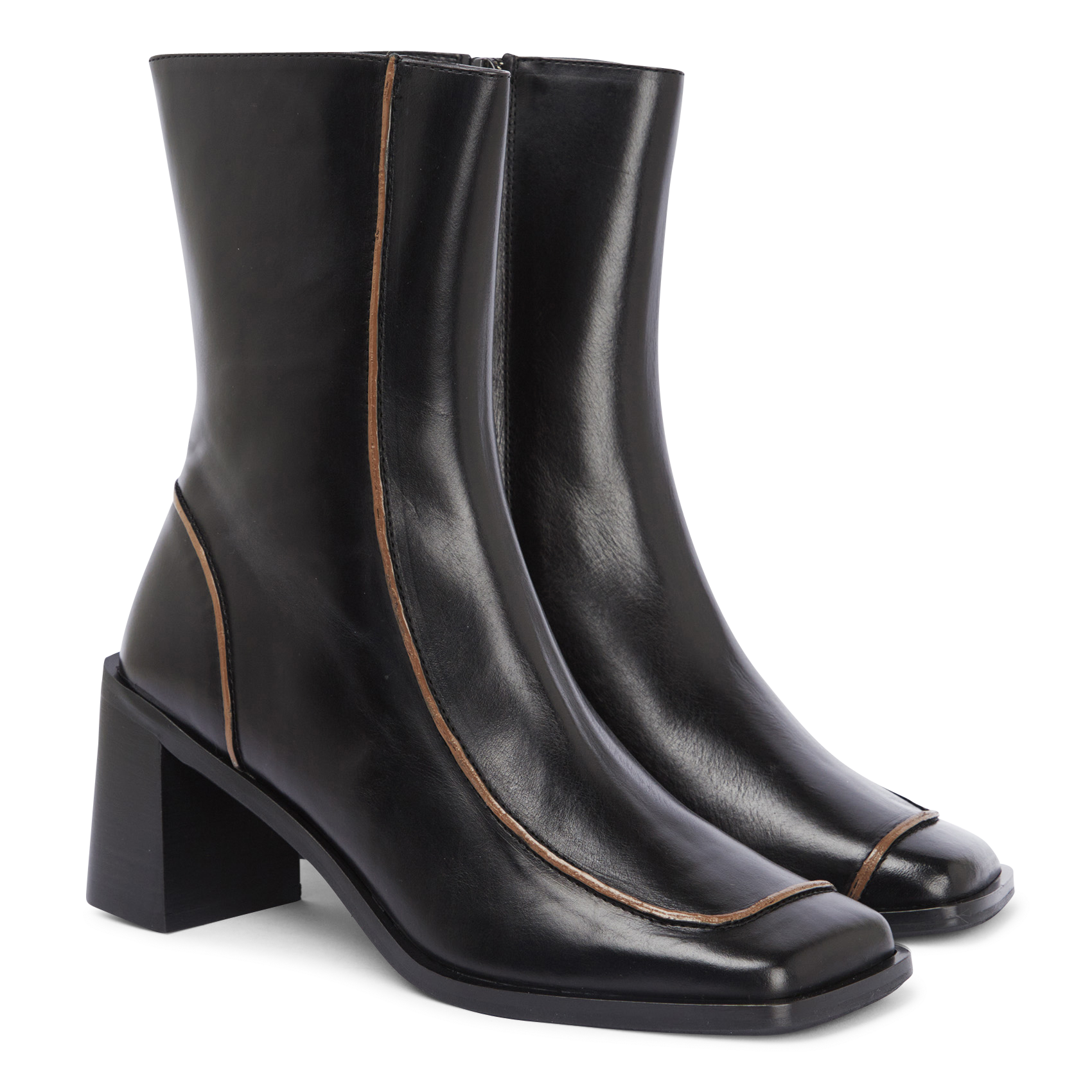 Bottines en cuir | Noir