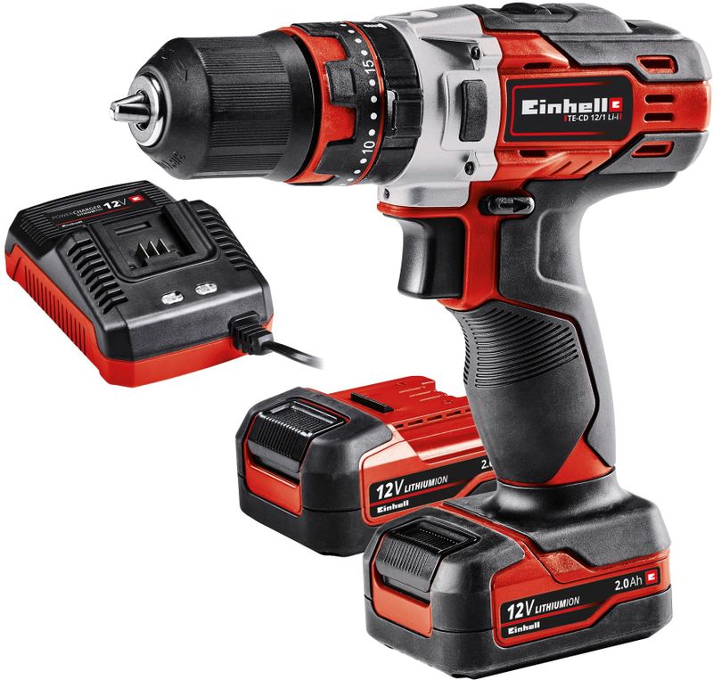 Einhell - TE-CD 12/1 Li-i - Accuklopboormachine - Inclusief 2 x 2,0 Ah Batterij