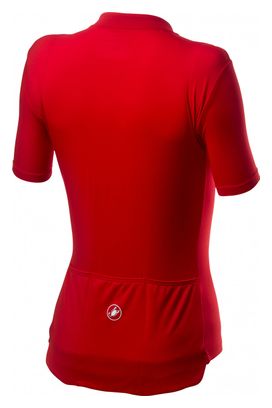Maillot Manches Courtes Femme Castelli Anima 3 Rouge Noir
