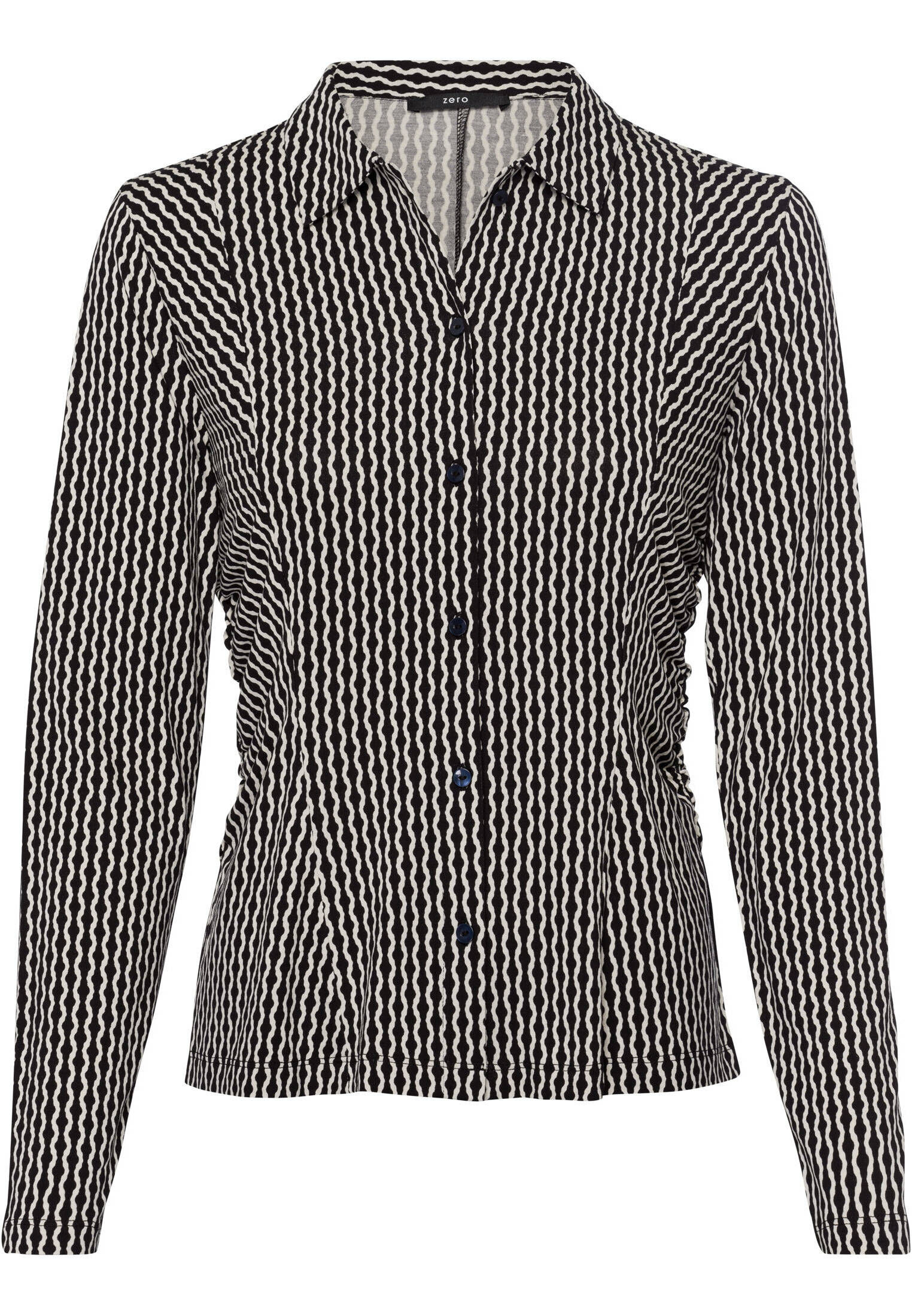 zero| Damen Blusenshirt mit Knopfleiste