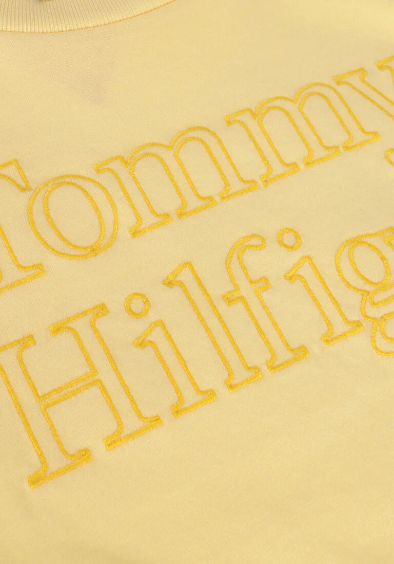 TOMMY HILFIGER gele tommy hilfiger t-shirt tommy hilfiger stitch tee s/s
