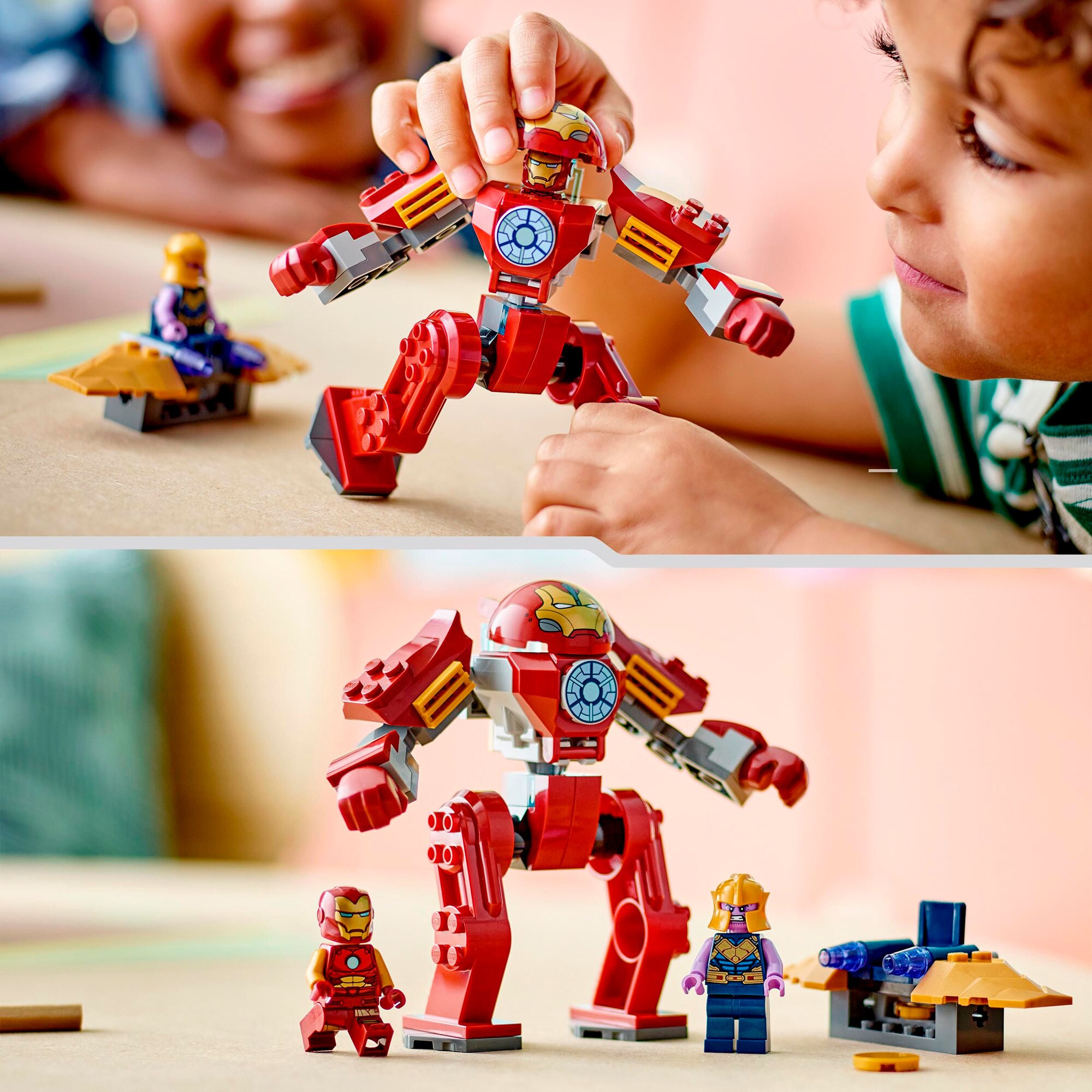 LEGO Konstruktionsspielzeug Marvel Super Heroes Iron Man Hulkbuster vs. Thanos