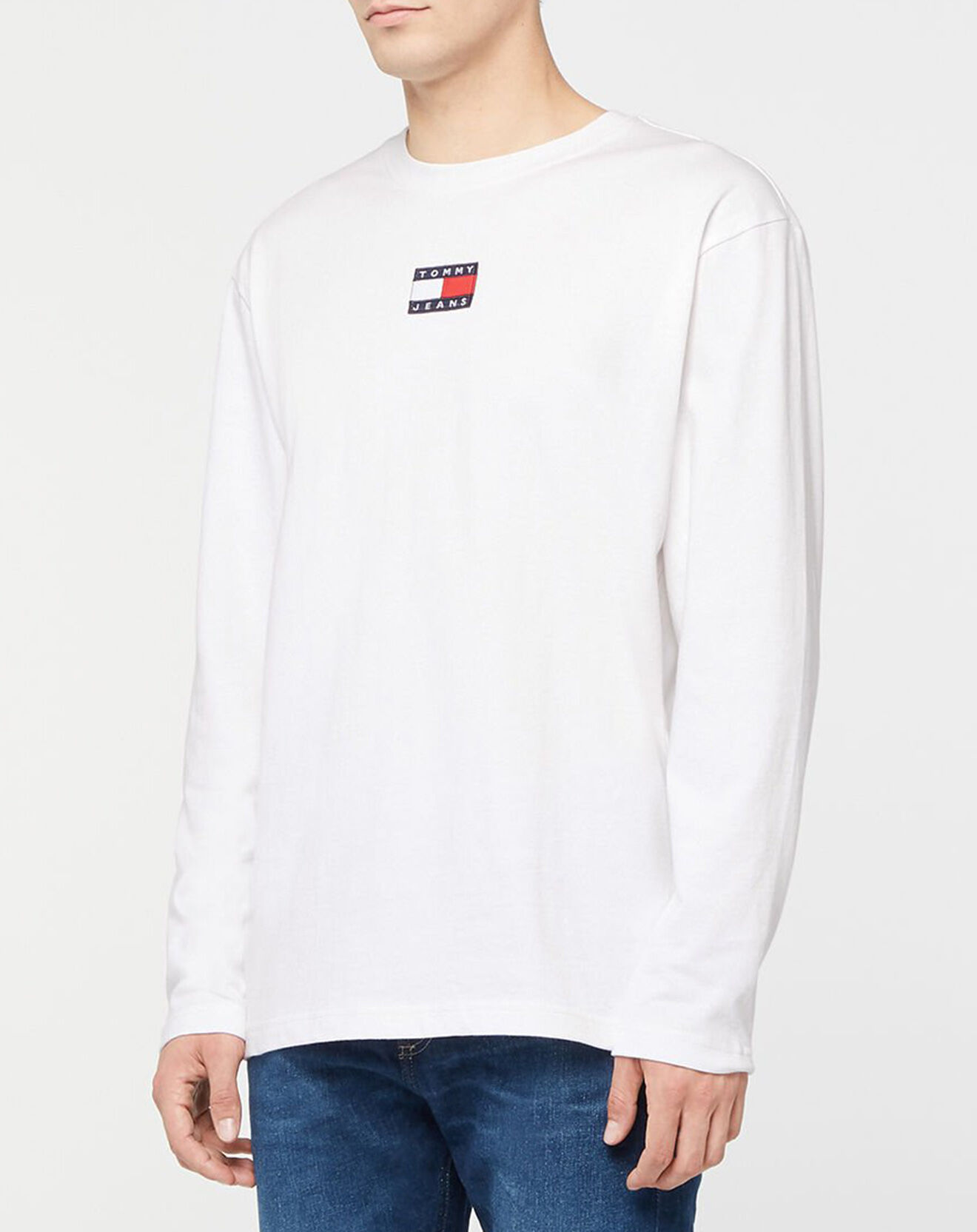 Tommy Jeans T-Shirt 100% Coton Bio Tommy Badge blanc