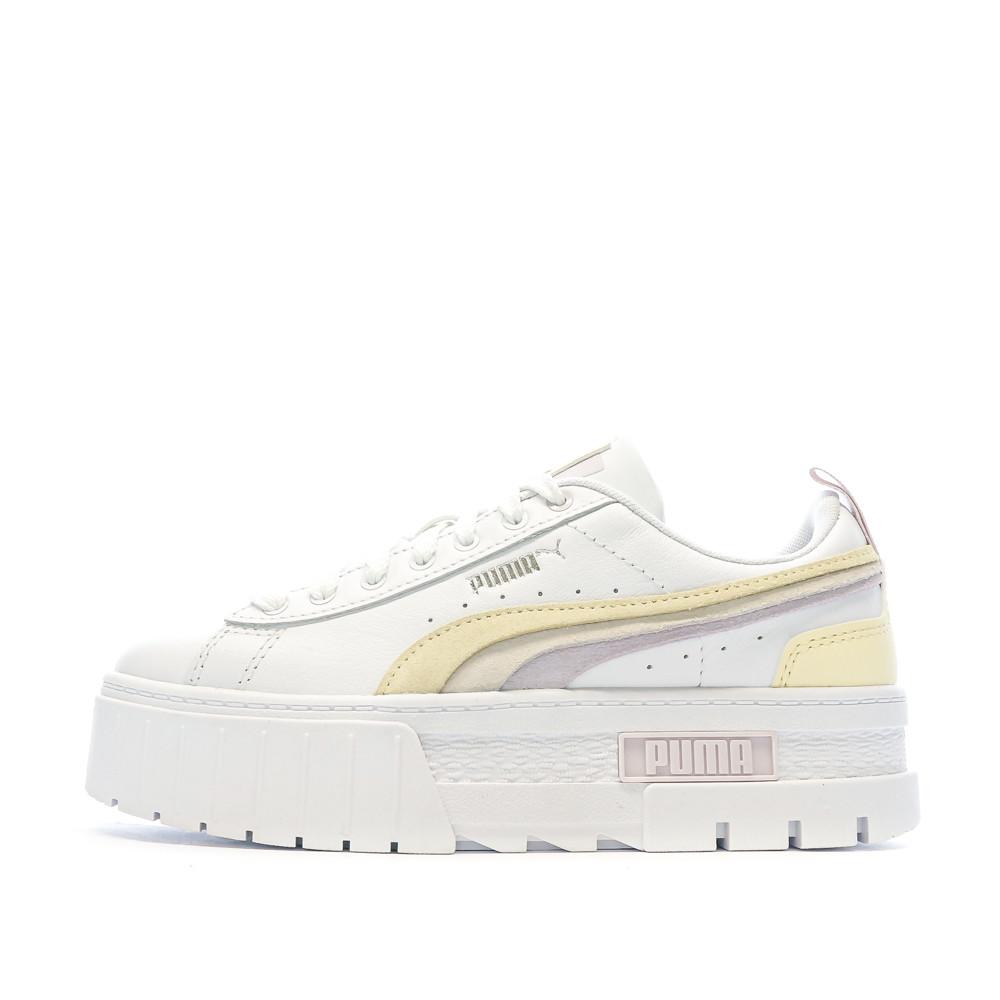 Puma Baskets Blanches/Jaune Femme Puma Mayze Triplex