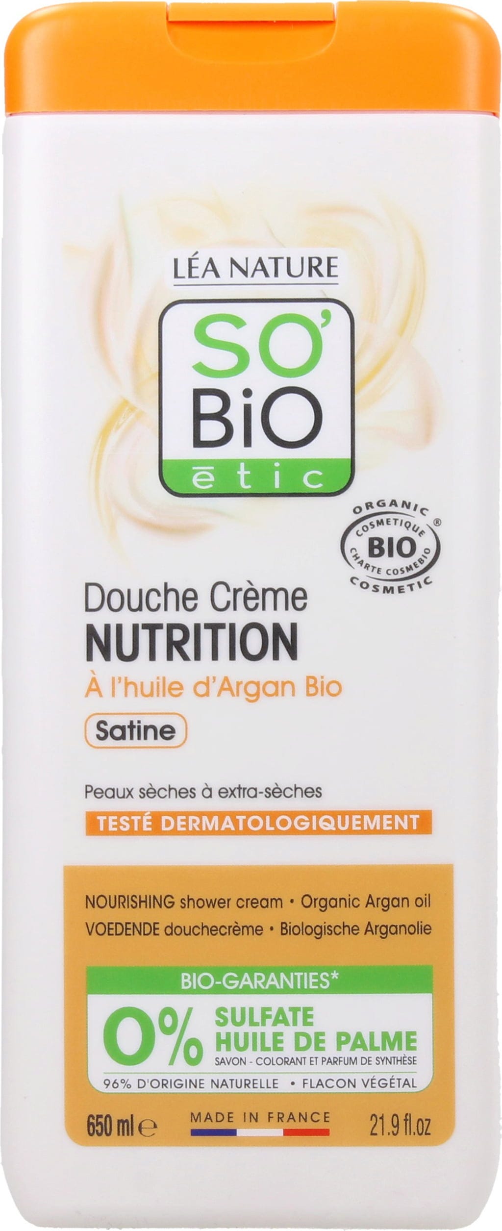 LÉA NATURE SO BiO étic  Nährende Duschcreme Argan, 650 ml