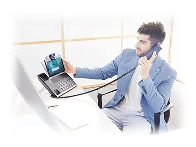 Yealink VP59 - IP-videotelefon - med digitalkamera, Bluetooth interface med opkalds-ID - IEEE 802.11a/b/g/n/ac (Wi-Fi) / Bluetooth 4.2 - 5-vejs opkaldskapacitet - SIP, SIP v2, SRTP - klassisk grå