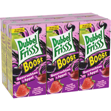 DubbelFrisss Boost Bosvruchten - Appel 6-pack 0,2L
