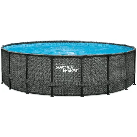 Summer Waves Frame Elite Pool Dark Herringbone 549 x 132 cm