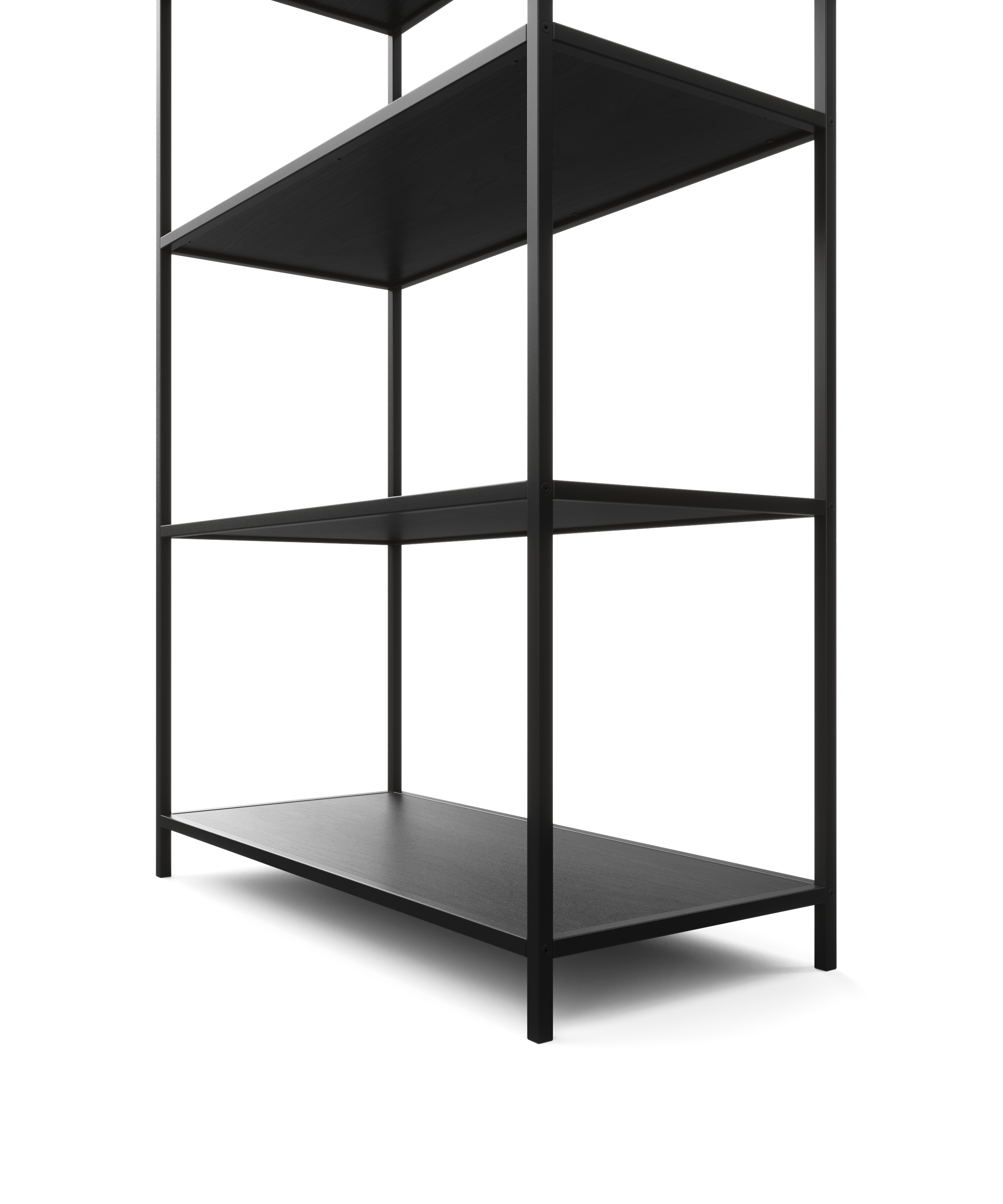 Bücherregal SEAFORD 77 x 185 cm schwarz