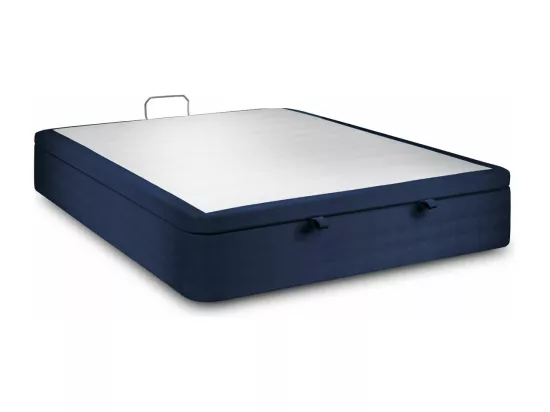 Sommier Coffre Velours Bleu 160x200 H39cm