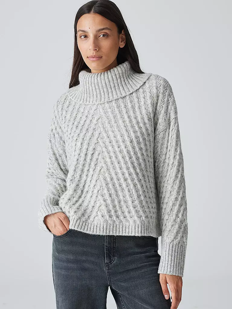 OPUS Rollkragenpullover PLINEA grau