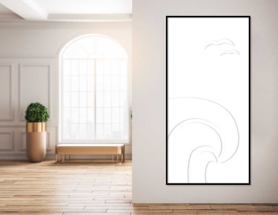 Schilderij Summer Feeling (zwarte relieflijst)B98 x H198 cm