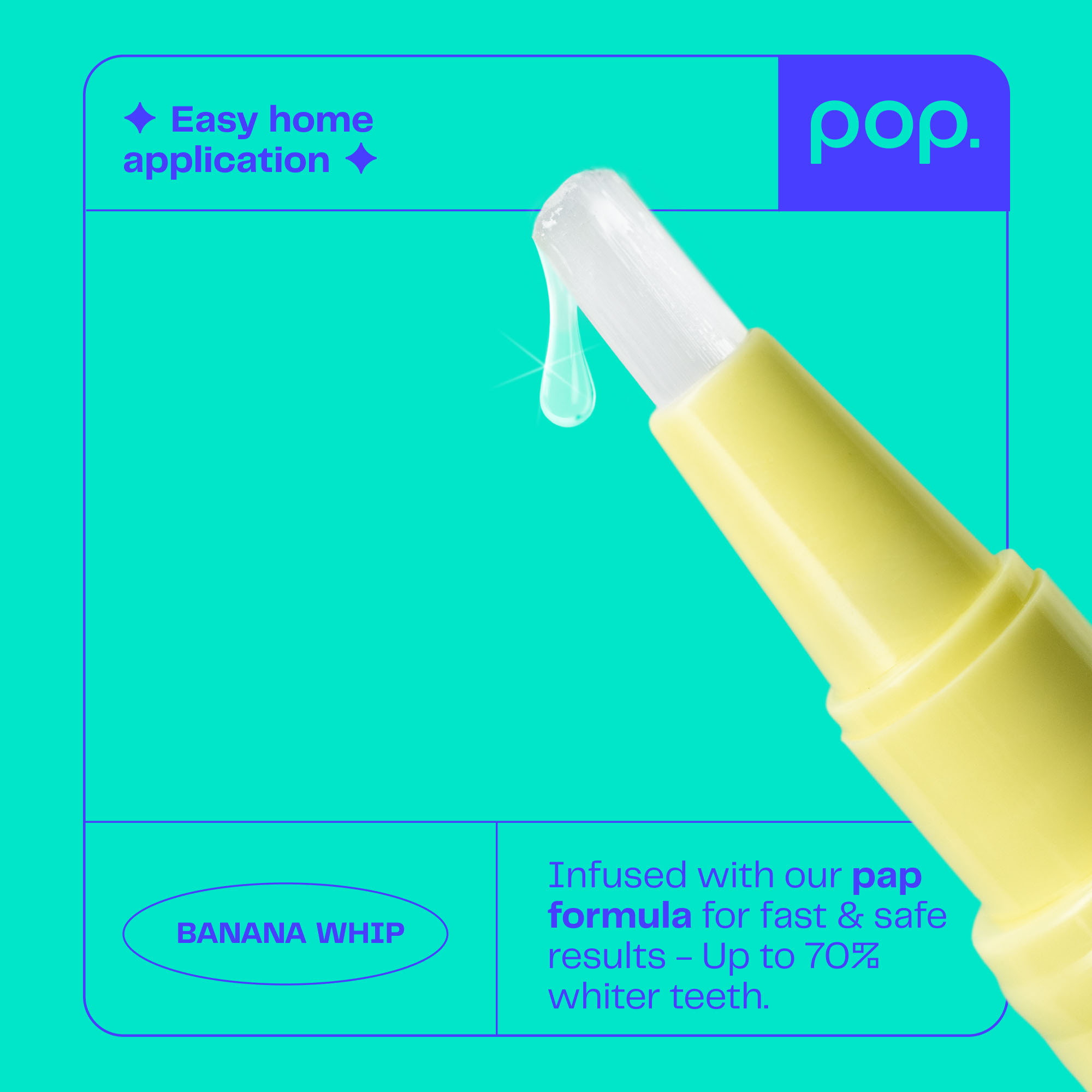 (4ml) Zahnbleaching Pop Teeth Whitening Pen zur Zahnaufhellung (SPCWPBA) - Banana Whip
