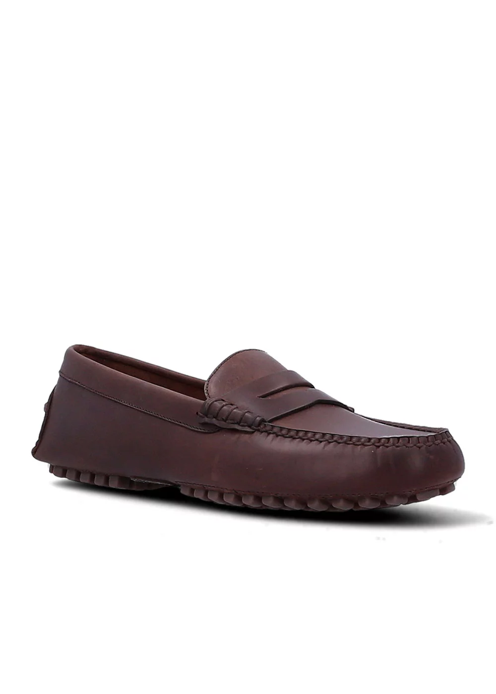 MOCASSIN DRIVER CUIR MARRON FONCE