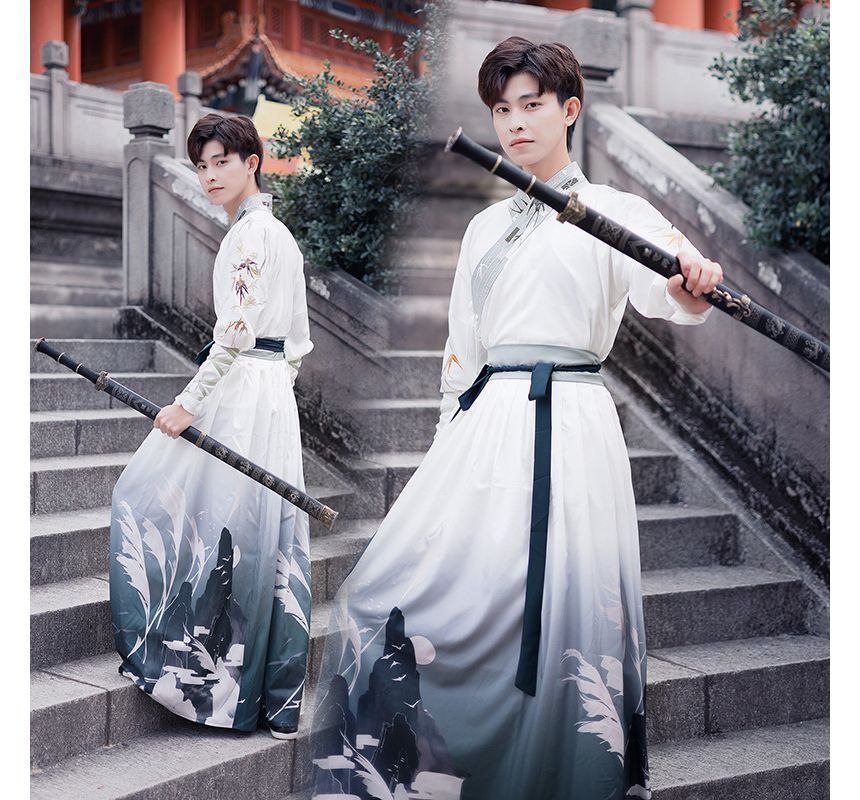 Pinocle - Print Gradient Hanfu Kostuumset