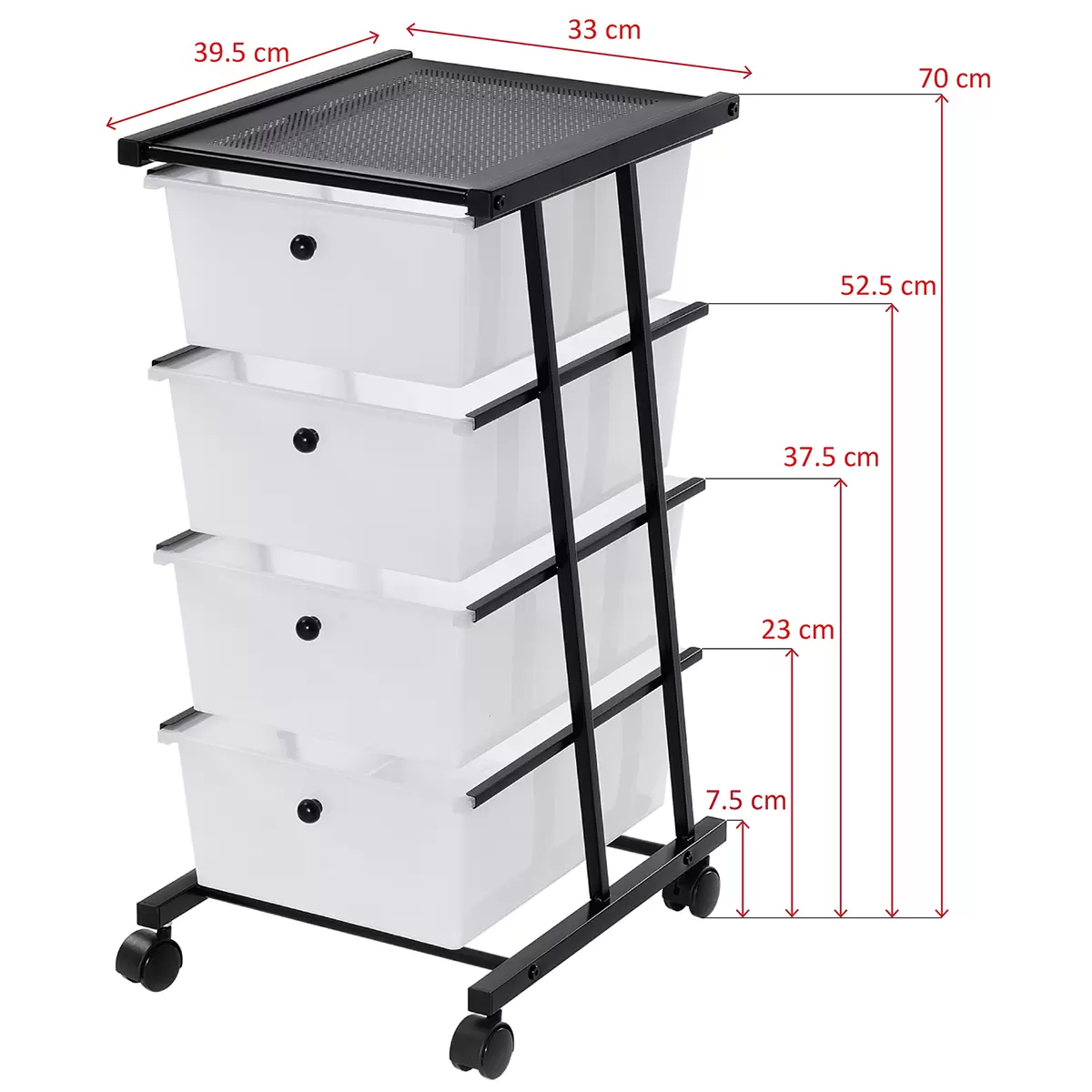 Rollcontainer Conny schwarz,weiss
